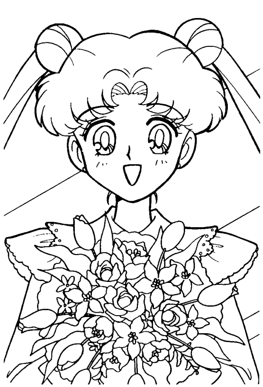 Dibujos animados para colorear: Sailor Moon para colorear