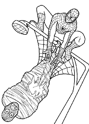 Dibujos animados para colorear: Spiderman para colorear