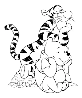 Dibujos animados para colorear: Tigger para colorear