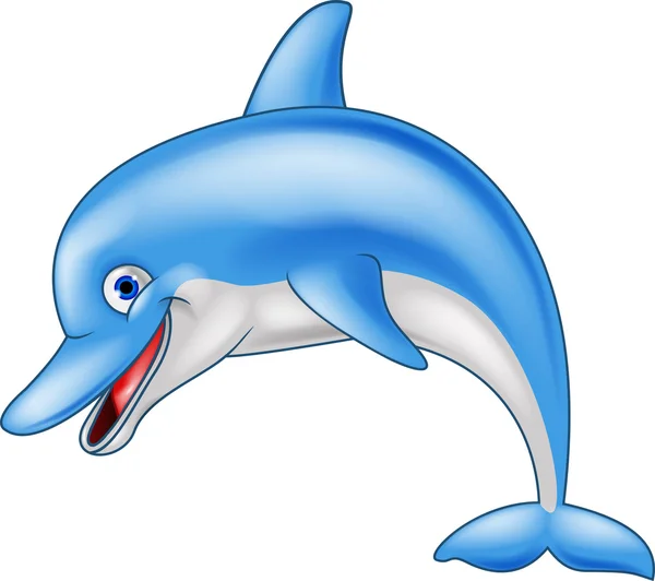Dibujos animados divertidos delfines — Vector stock © tigatelu ...
