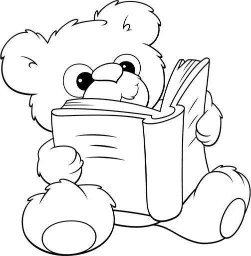 Dibujos animados estudiando para colorear - Imagui