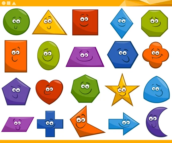 Dibujos animados de figuras geométricas básicas — Vector stock ... Dibujos animados de figuras geométricas básicas — Vector stock ...
