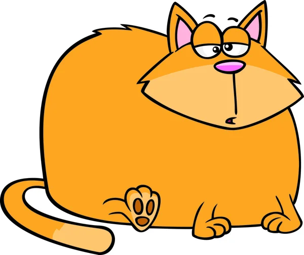 Dibujos animados gato gordito — Vector stock © ronleishman #14000294