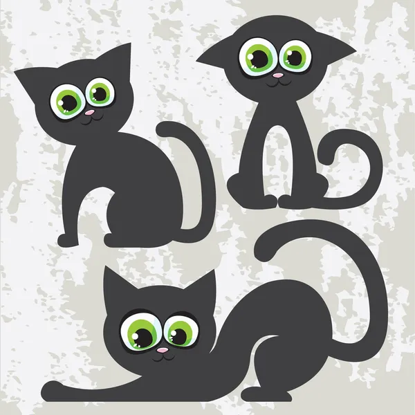 Dibujos animados de los gatos negros — Vector stock © Natuska #8226261 Dibujos animados de los gatos negros — Vector stock © Natuska #8226261