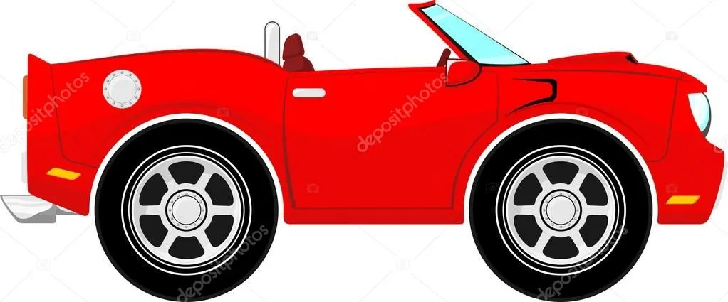 dibujos animados graciosos auto convertible rojo — Vector stock ... dibujos animados graciosos auto convertible rojo — Vector stock ...