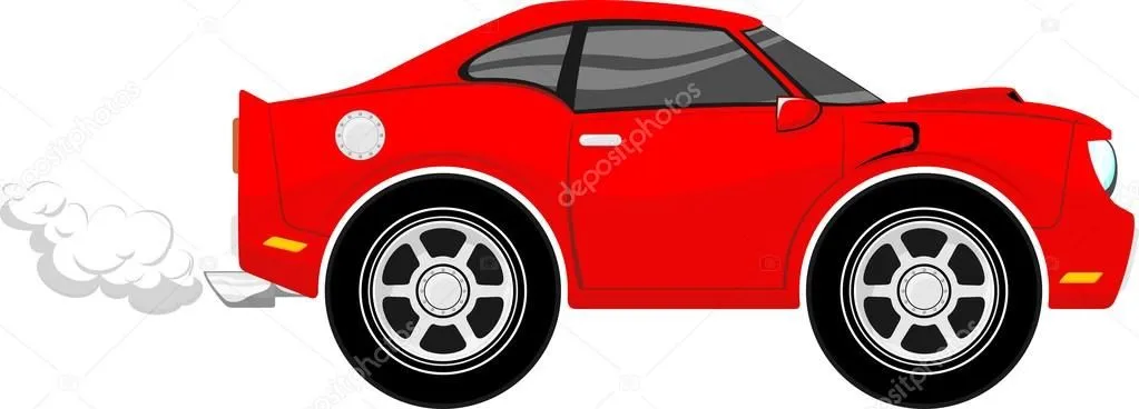 Dibujos animados graciosos auto rojo — Vector stock © hayaship ...