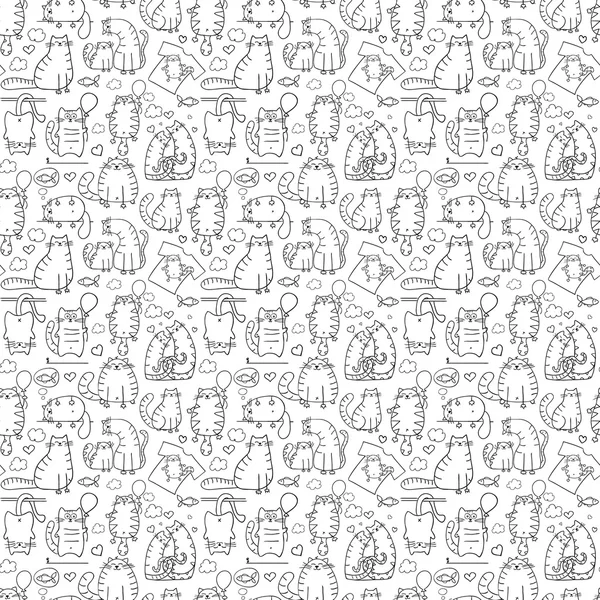 dibujos animados graciosos gatos fondo transparente — Vector stock ... dibujos animados graciosos gatos fondo transparente — Vector stock ...