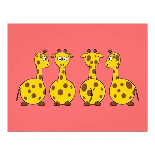 Dibujos animados de las jirafas flyer a todo color de Zazzle. Dibujos animados de las jirafas flyer a todo color de Zazzle.
