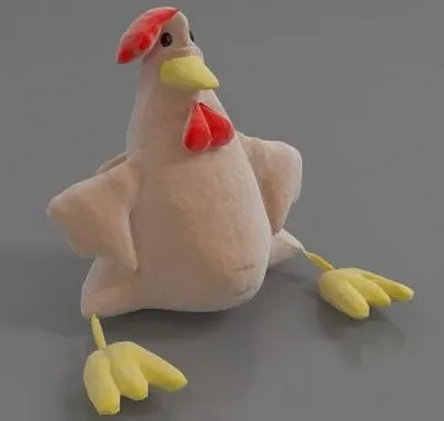 ... dibujos animados y juegos > Modelo 3D de dibujos animados de pollo