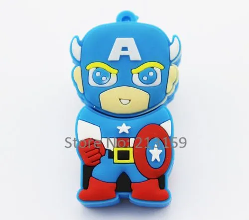 Dibujos animados al por menor capitán américa superhéroe USB Flash ... Dibujos animados al por menor capitán américa superhéroe USB Flash ...