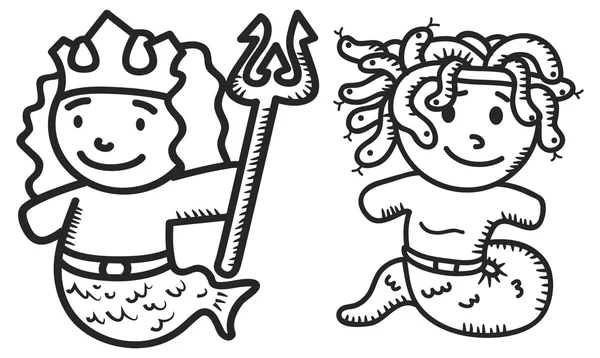 Dibujos animados de la mitología griega — Vector stock © mhatzapa ...