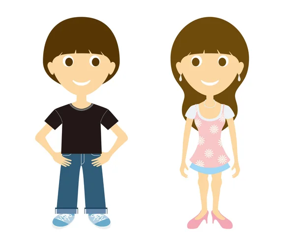 Dibujos animados de mujeres y hombre joven — Vector stock © yo ... Dibujos animados de mujeres y hombre joven — Vector stock © yo ...