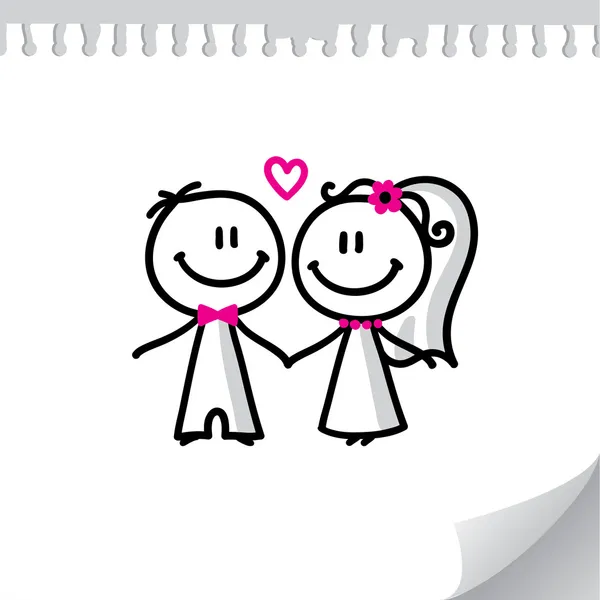 Dibujos animados de novios — Vector stock © redcollegiya #10406037