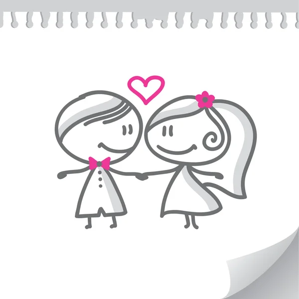 Dibujos animados de novios — Vector stock © redcollegiya #9706481