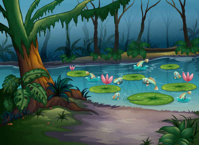 Dibujos animados paisaje natural Vector Backgrounds, gráfico de ... Dibujos animados paisaje natural Vector Backgrounds, gráfico de ...