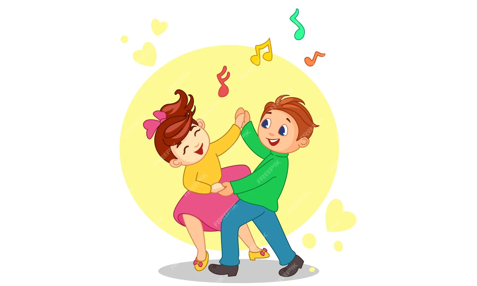 Dibujos animados de pareja de baile | Vector Premium