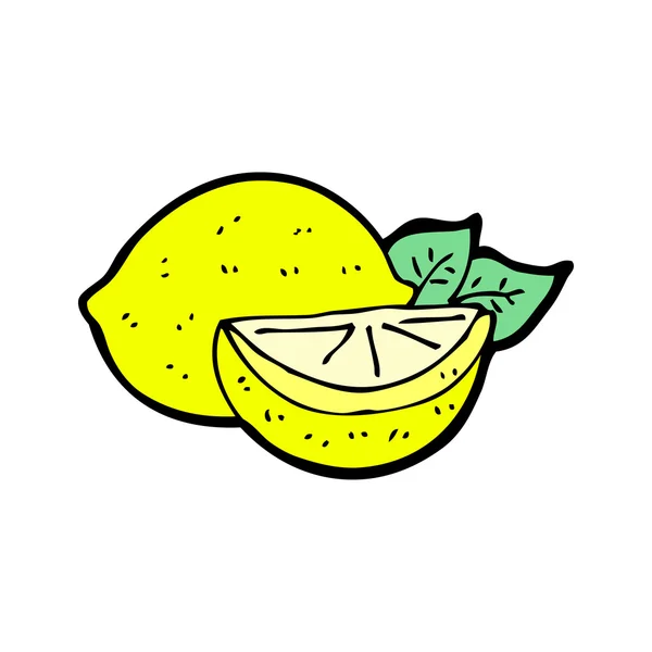 dibujos animados de rodaja de limón — Vector stock ...