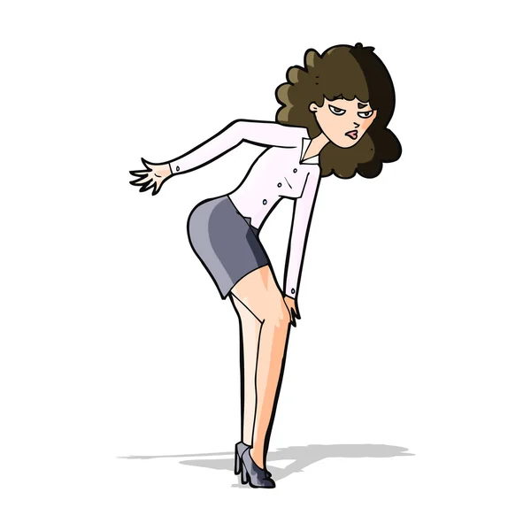 Dibujos animados de rodilla de frotamiento mujer enojada — Vector ... Dibujos animados de rodilla de frotamiento mujer enojada — Vector ...