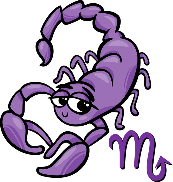 Dibujos animados de signo del Zodiaco Escorpio — Vector stock ... Dibujos animados de signo del Zodiaco Escorpio — Vector stock ...