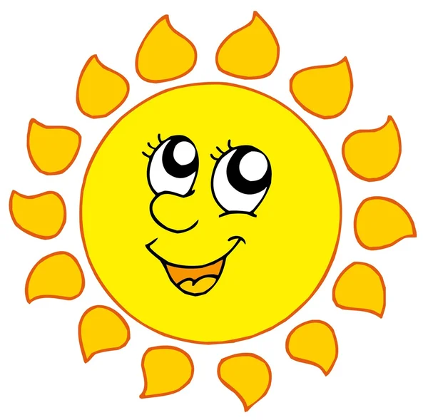 Dibujos animados de sol sonriente — Vector stock © clairev #2148163