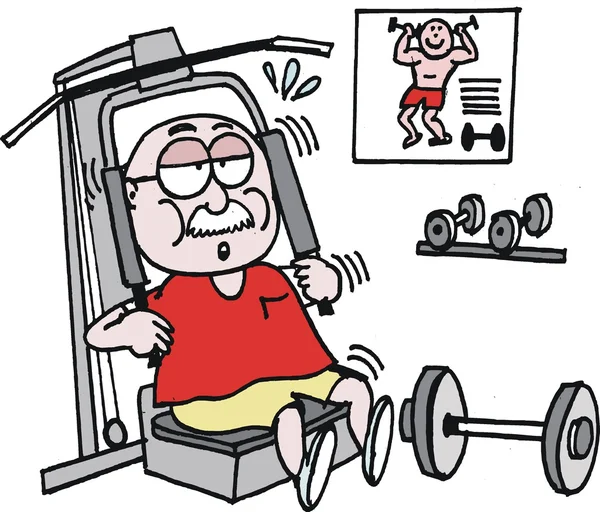 Dibujos animados Vector del hombre de edad madura haciendo ...