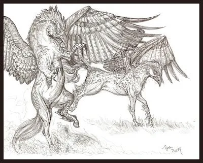 ... dibujos - animales fantásticos - mitología - alas -arte ... dibujos - animales fantásticos - mitología - alas -arte