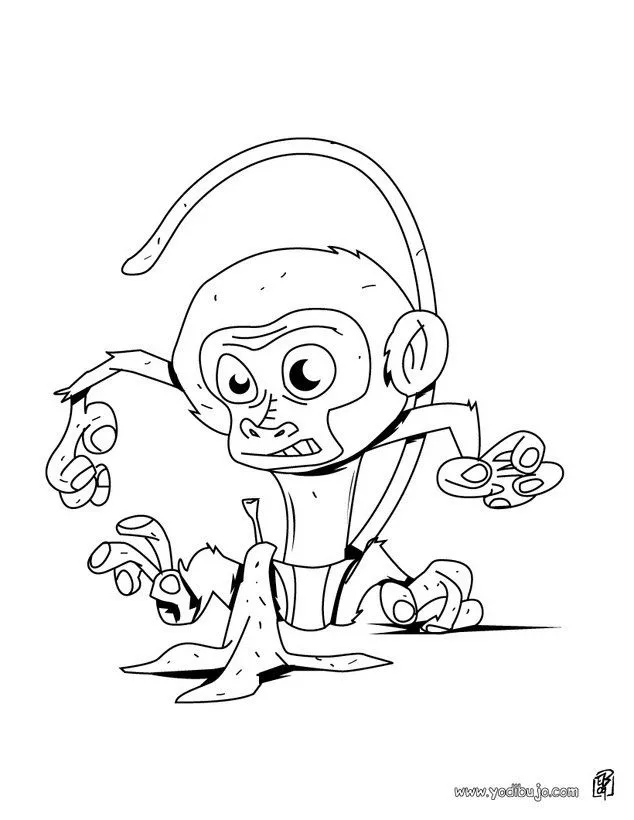 Dibujos ANIMALES DE LA JUNGLA para colorear, BEBE CHIMPANCE para ... Dibujos ANIMALES DE LA JUNGLA para colorear, BEBE CHIMPANCE para ...
