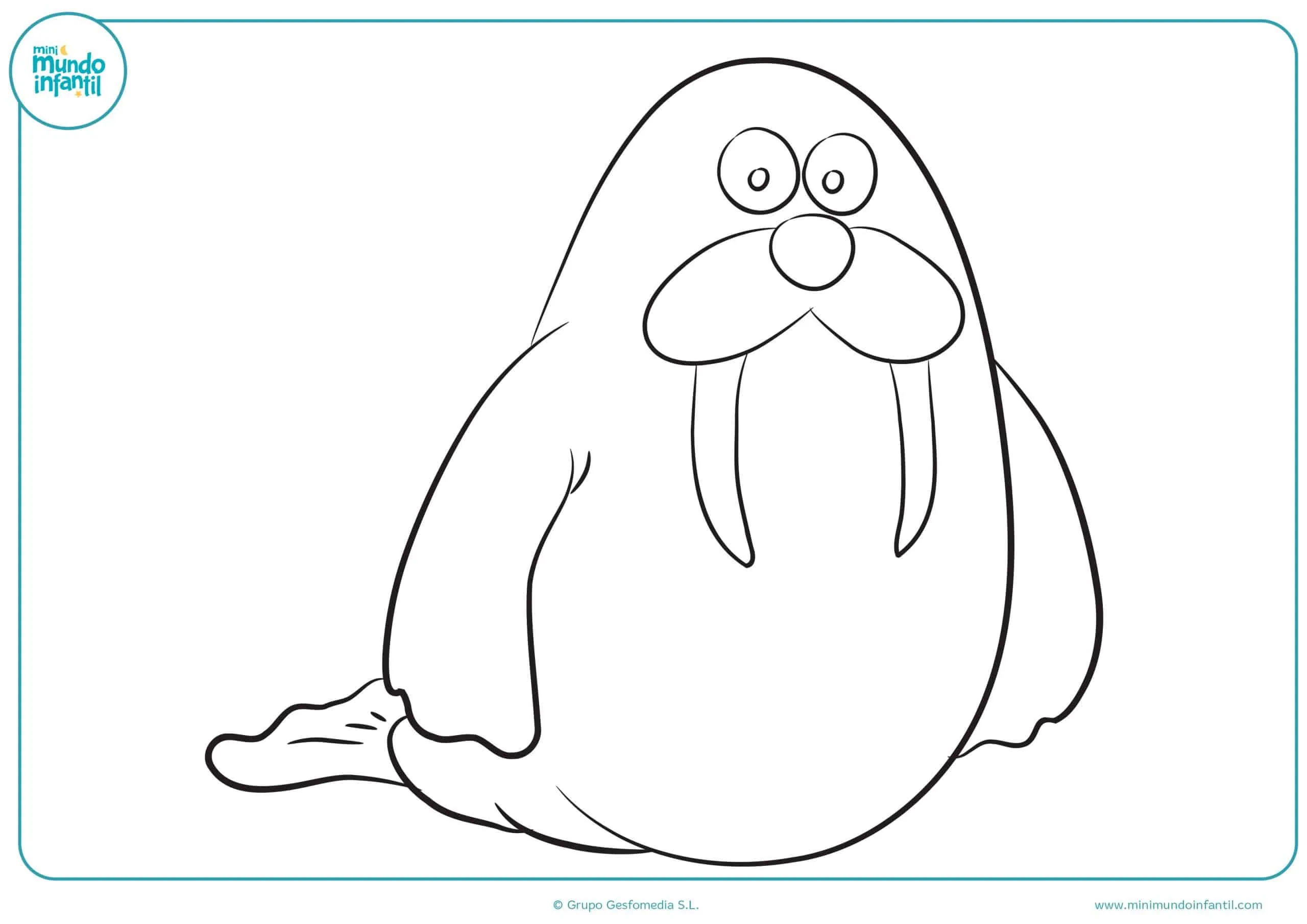 Dibujos de animales marinos para colorear - Mundo Primaria