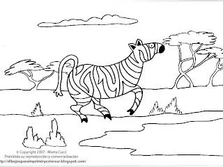 Dibujos de Animales de la Sabana para Colorear!: Dibujo de cebra para ... Dibujos de Animales de la Sabana para Colorear!: Dibujo de cebra para ...