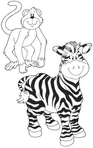 Dibujos de animales salvajes para pintar y colorear de la serie de ... Dibujos de animales salvajes para pintar y colorear de la serie de ...