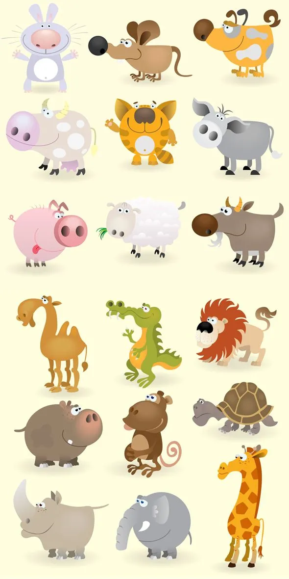 Dibujos de animales vectorizados con estilo cartoon – Puerto Pixel ... Dibujos de animales vectorizados con estilo cartoon – Puerto Pixel ...