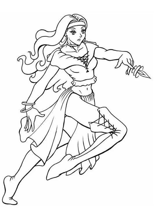 Dibujo de anime para colorear - Imagui