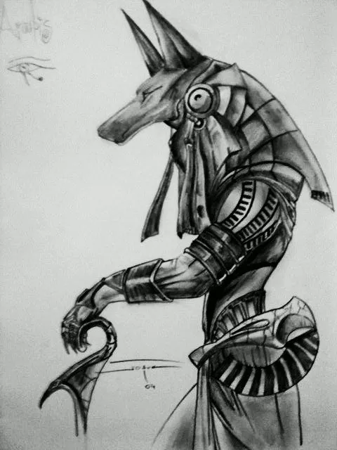 Dibujo de anubis - Imagui