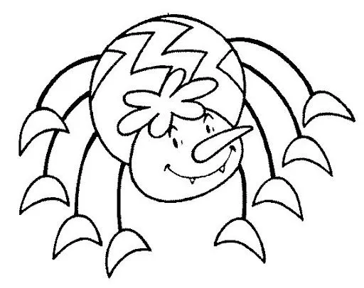 DIBUJOS DE ARAÑAS PARA PINTAR Y COLOREAR