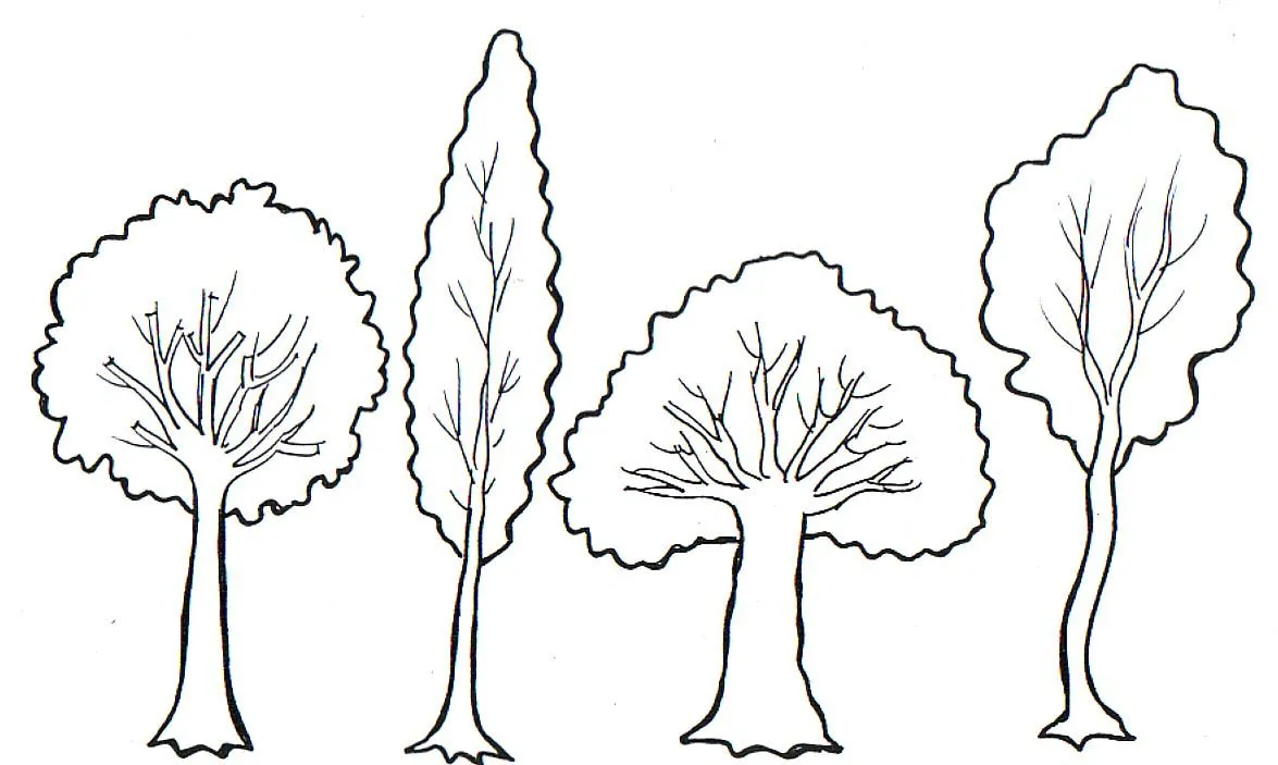 Dibujos de árboles para descargar, imprimir y colorear | Colorear ... Dibujos de árboles para descargar, imprimir y colorear | Colorear ...