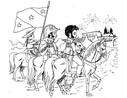 Pinto Dibujos: Entrada del ejercito Trigarante a la ciudad de ... Pinto Dibujos: Entrada del ejercito Trigarante a la ciudad de ...