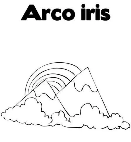DIBUJOS DE ARCO IRIS PARA COLOREAR | Dibujos para colorear