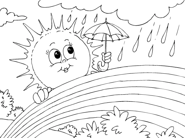 Dibujos para colorear de arco iris - Imagui
