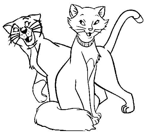 Dibujos de Aristogatos para colorear