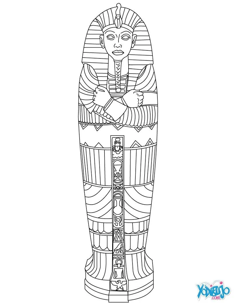 Dibujos del ARTE del ANTIGUO EGIPTO para colorear, SARCOFAGO ... Dibujos del ARTE del ANTIGUO EGIPTO para colorear, SARCOFAGO ...