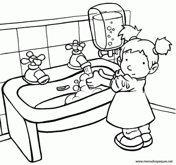 Dibujos de aseo personal para colorear | Colorear imágenes Dibujos de aseo personal para colorear | Colorear imágenes