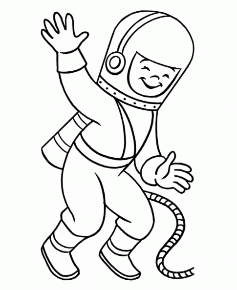 Dibujo de astronauta para niños - Imagui