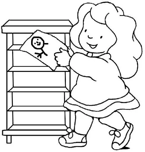 DIBUJOS DEL AULA PARA PINTAR Y COLOREAR