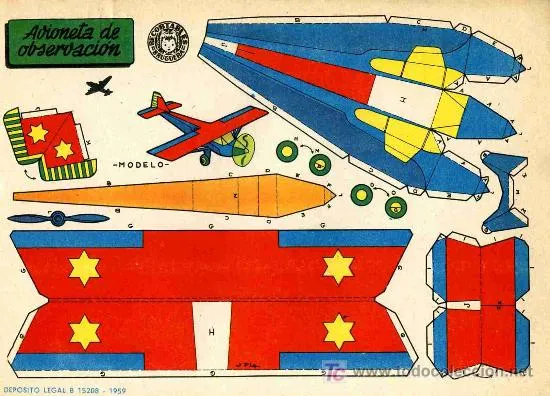 Planos de aviones de papel para imprimir - Imagui