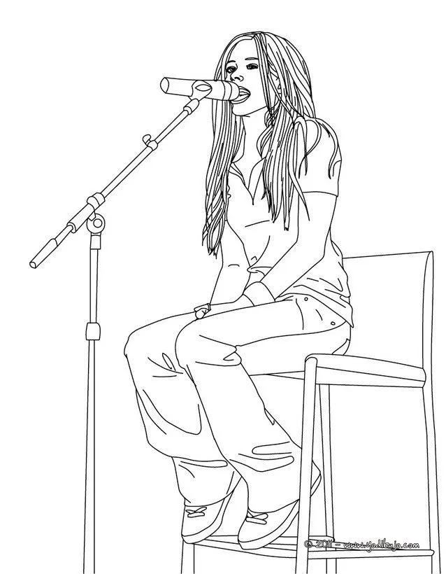 Dibujos de AVRIL LAVIGNE para colorear - Avril Lavigne cantando en ... Dibujos de AVRIL LAVIGNE para colorear - Avril Lavigne cantando en ...