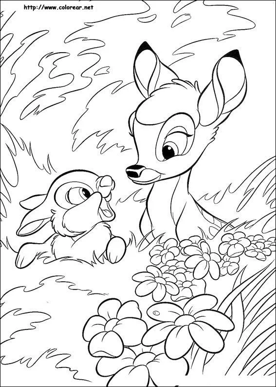 Dibujos de Bambi para colorear en Colorear.net Dibujos de Bambi para colorear en Colorear.net