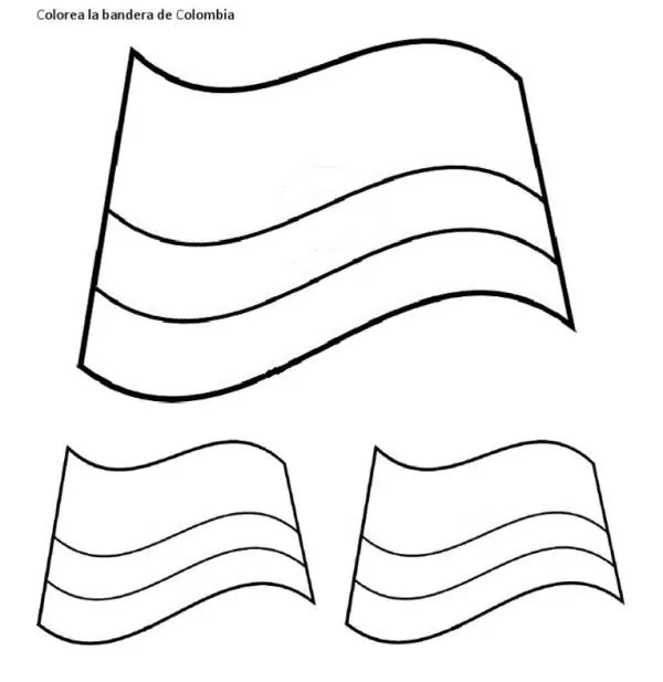Dibujos de la bandera de Colombia para colorear, descargar e imprimir | Colorear imágenes Dibujos de la bandera de Colombia para colorear, descargar e imprimir | Colorear imágenes