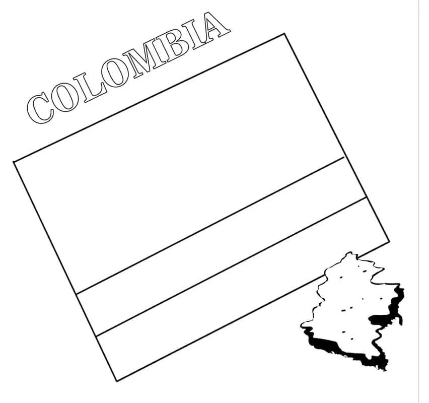 Dibujos de la bandera de Colombia para colorear, descargar e imprimir | Colorear imágenes Dibujos de la bandera de Colombia para colorear, descargar e imprimir | Colorear imágenes