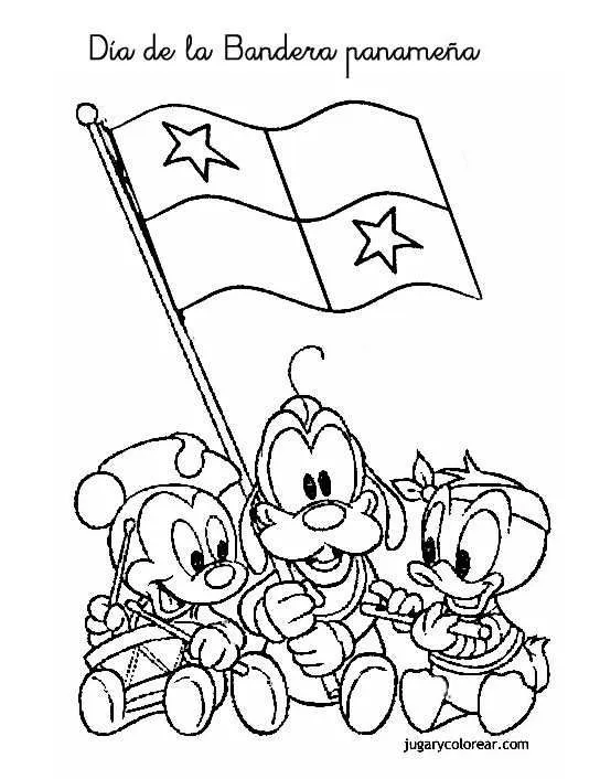 Dibujos del Día de la Bandera de Panamá para pintar | Colorear imágenes Dibujos del Día de la Bandera de Panamá para pintar | Colorear imágenes