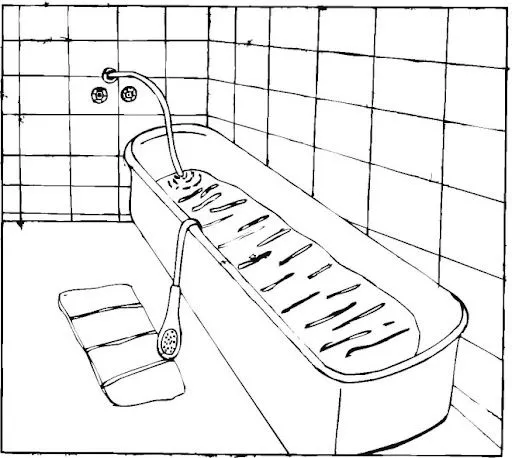 DIBUJOS DE BAÑERAS PARA COLOREAR
